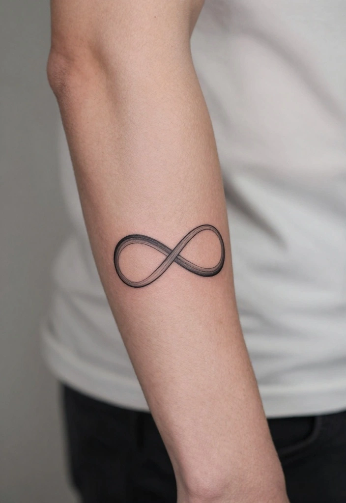 19 Men's Half Sleeve Forearm Tattoo Ideas That Look Insanely Cool - 5. The Infinity Symbol 1