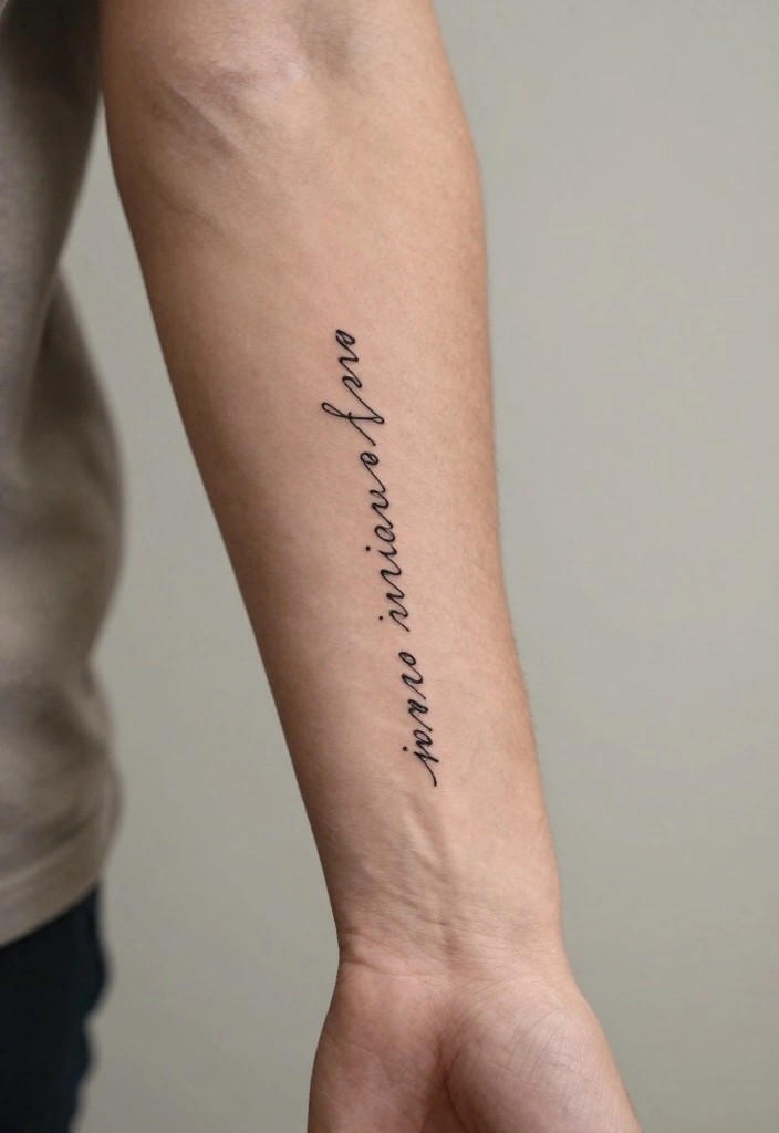 19 Men's Half Sleeve Forearm Tattoo Ideas That Look Insanely Cool - 9. Script and Typography 1