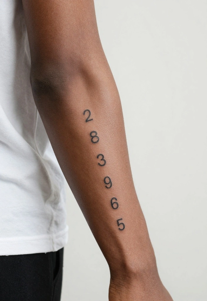 19 Outer Forearm Tattoo Ideas for Men That Stand Out Instantly - 13. Coordinated Latitude and Longitude Tattoos 1