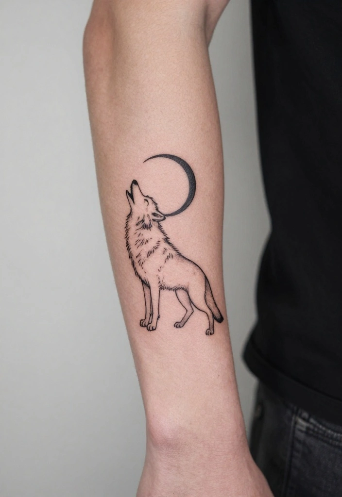 19 Outer Forearm Tattoo Ideas for Men That Stand Out Instantly - 2. Minimalist Animal Silhouettes 1
