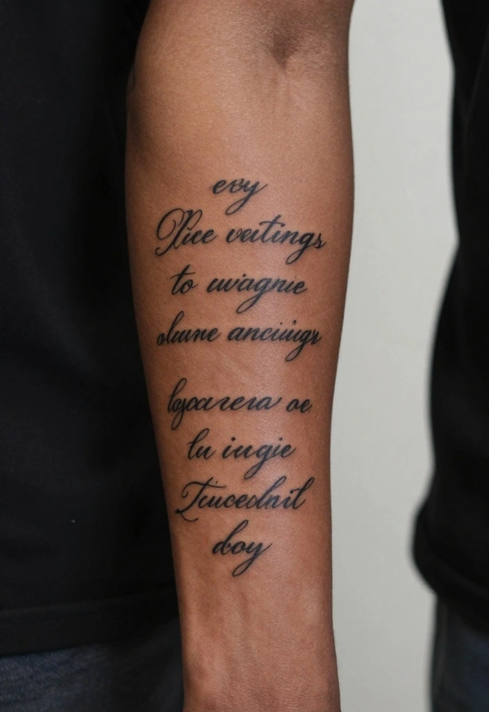 19 Outer Forearm Tattoo Ideas for Men That Stand Out Instantly - 5. Quote Tattoos 1