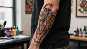 19 Tiger Forearm Tattoo Ideas for Men That Symbolize Strength