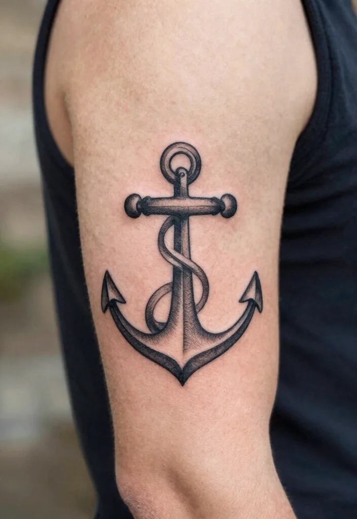 20 Back of Forearm Tattoo Ideas for Men with Bold Visual Impact - 1. The Classic Anchor 1