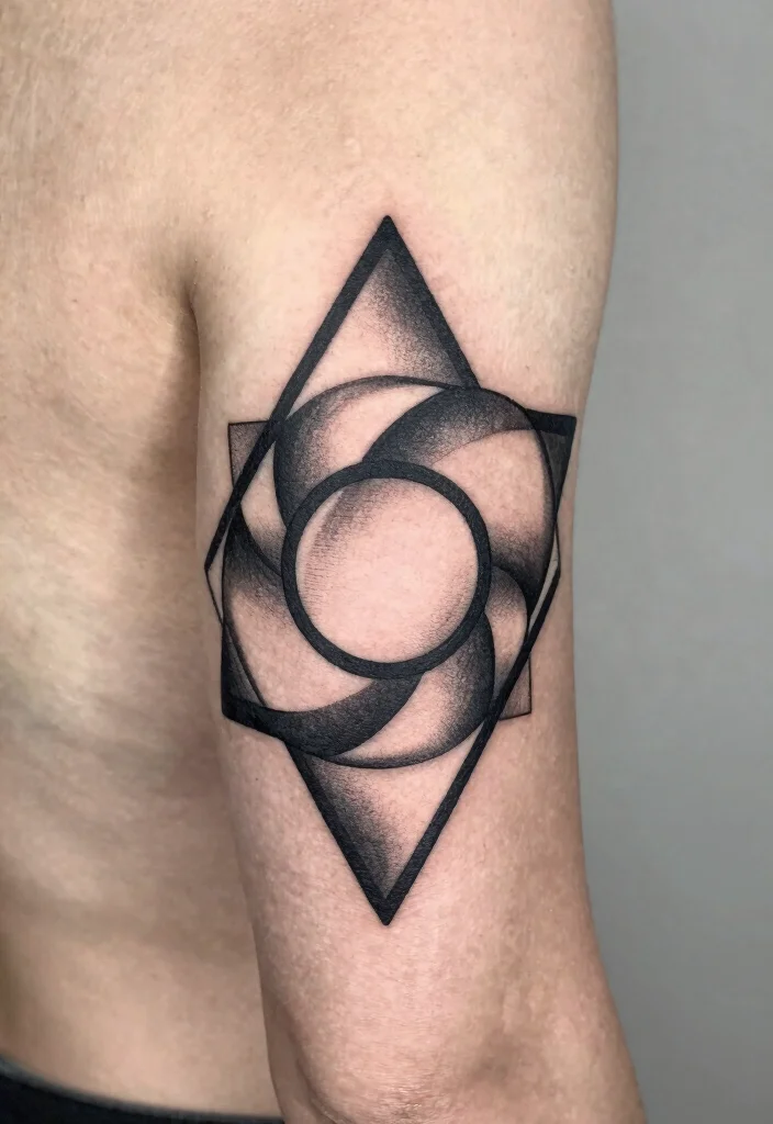 20 Back of Forearm Tattoo Ideas for Men with Bold Visual Impact - 2. Geometric Shapes 1