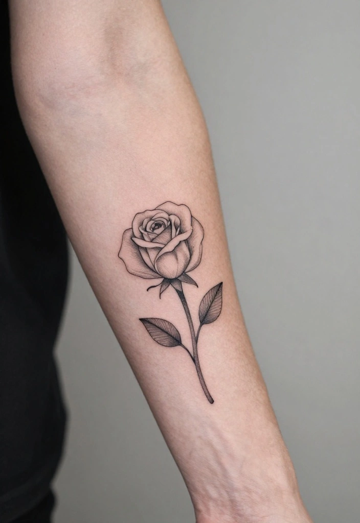 20 Front Forearm Tattoo Ideas for Men That Command Attention - 19. Simple Flowers 1