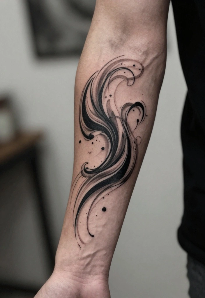 20 Front Forearm Tattoo Ideas for Men That Command Attention - 4. Abstract Art 1