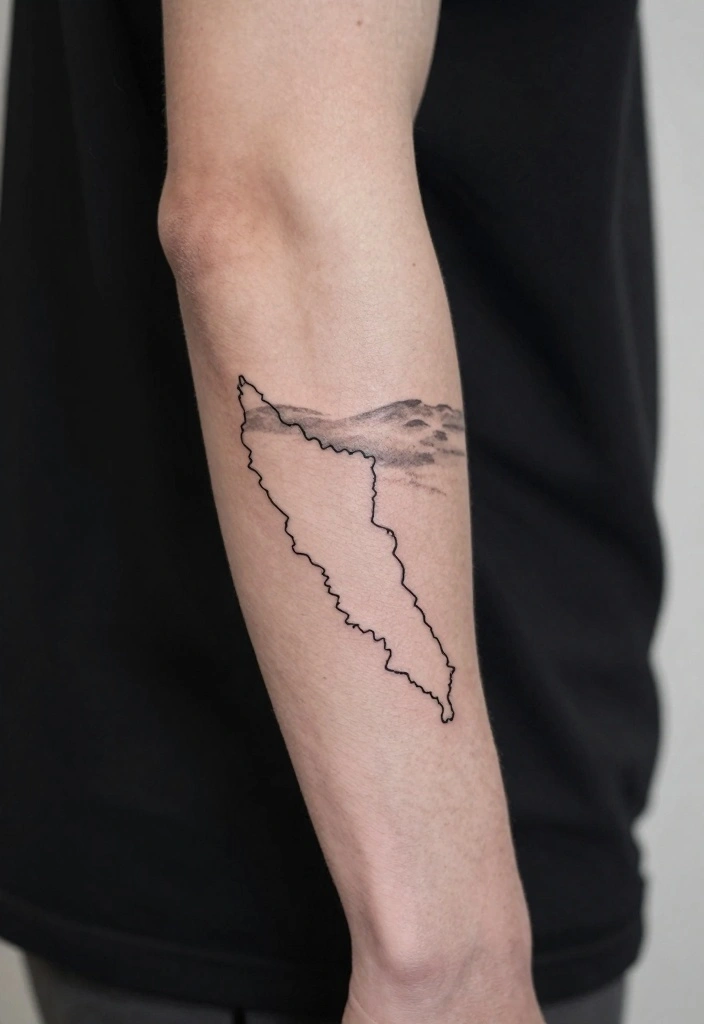 20 Front Forearm Tattoo Ideas for Men with Modern Style - 12. Simple Maps 1