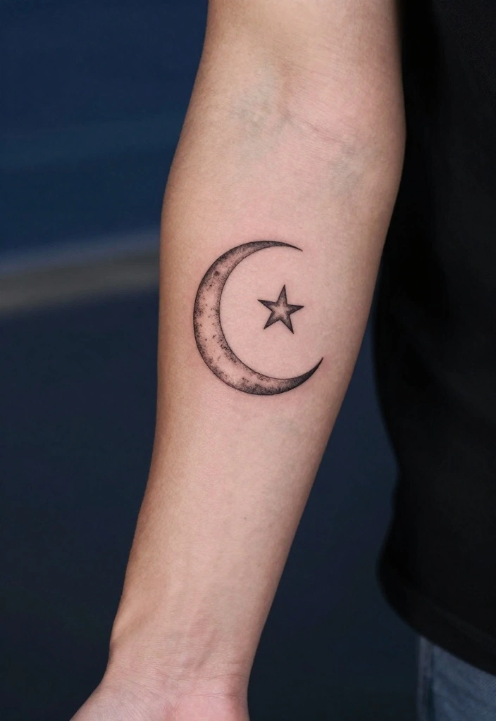 20 Front Forearm Tattoo Ideas for Men with Modern Style - 15. Celestial Bodies 1