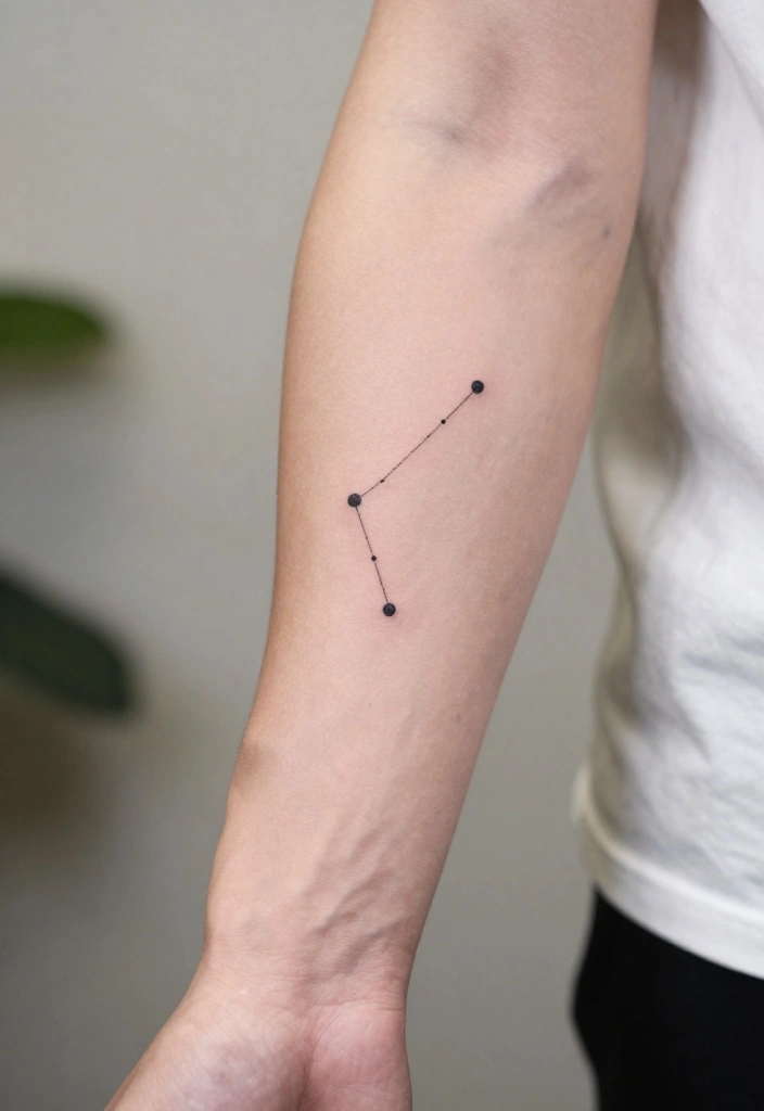20 Inside Forearm Tattoo Ideas for Men That Look Powerful & Clean - 14. Custom Constellations for Personal Milestones 1