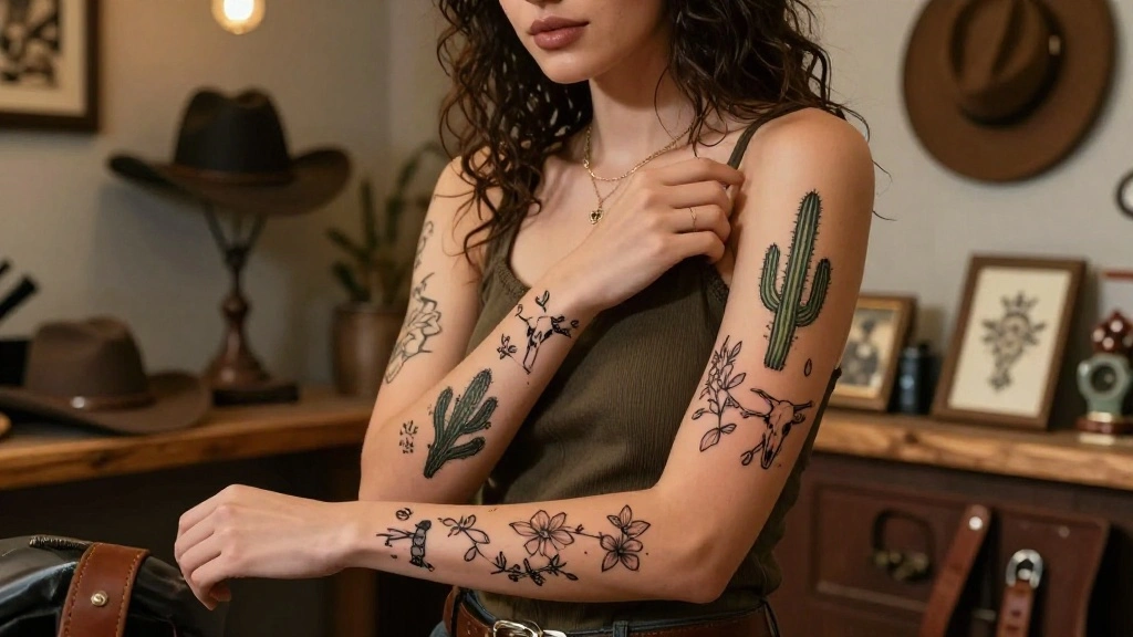 14 Small Western Tattoos - Cowboy & Rustic Mini Ink Ideas