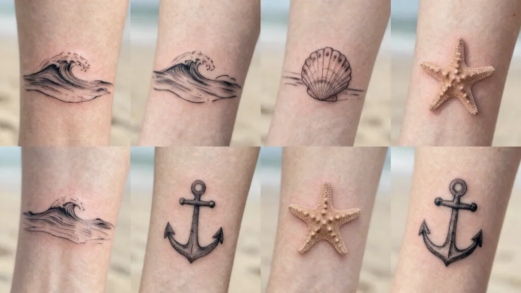 15 Small Beach Tattoos - Ocean-Inspired Mini Designs