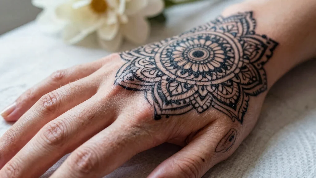 16 Mandala Hand Tattoos - Symmetrical & Spiritual Patterns