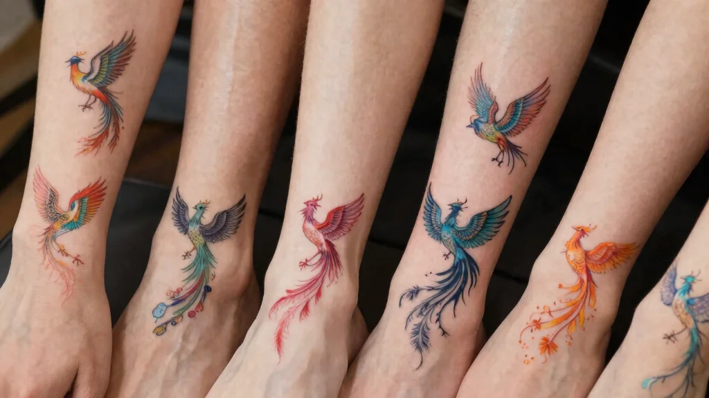 16 Small Phoenix Tattoos - Tiny but Fierce Rising Bird Designs