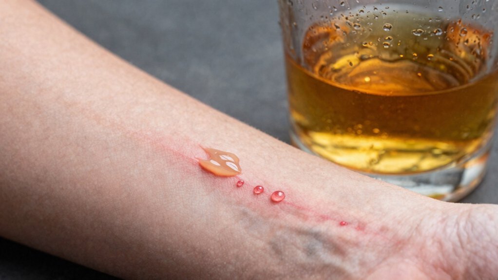 alcohol thins blood dehydrates skin