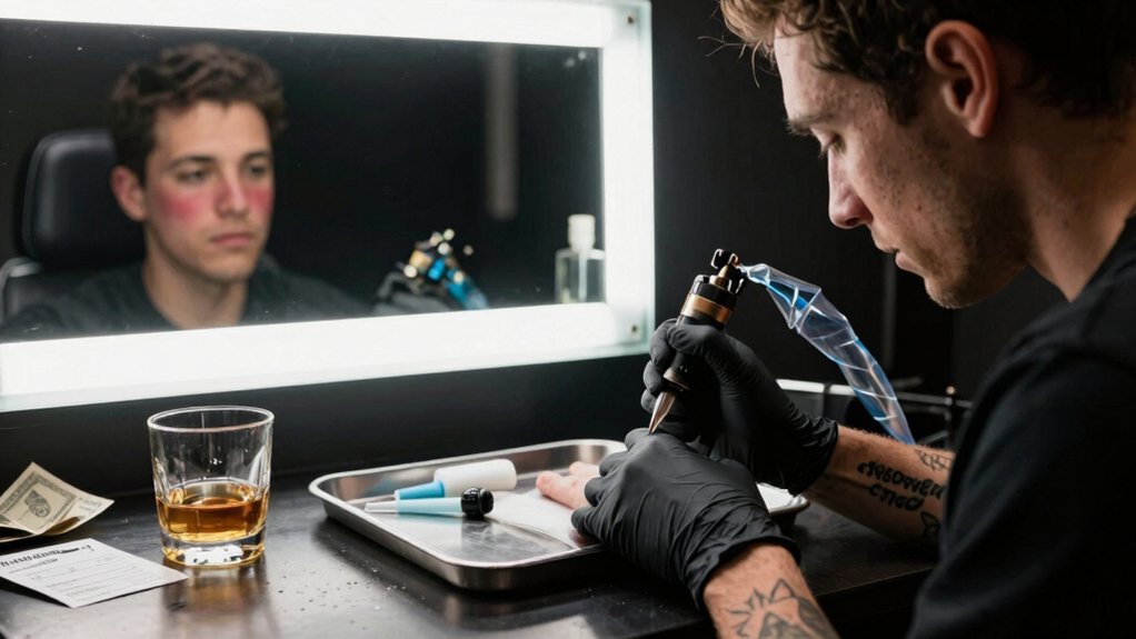 artist will cancel intoxicated appointment