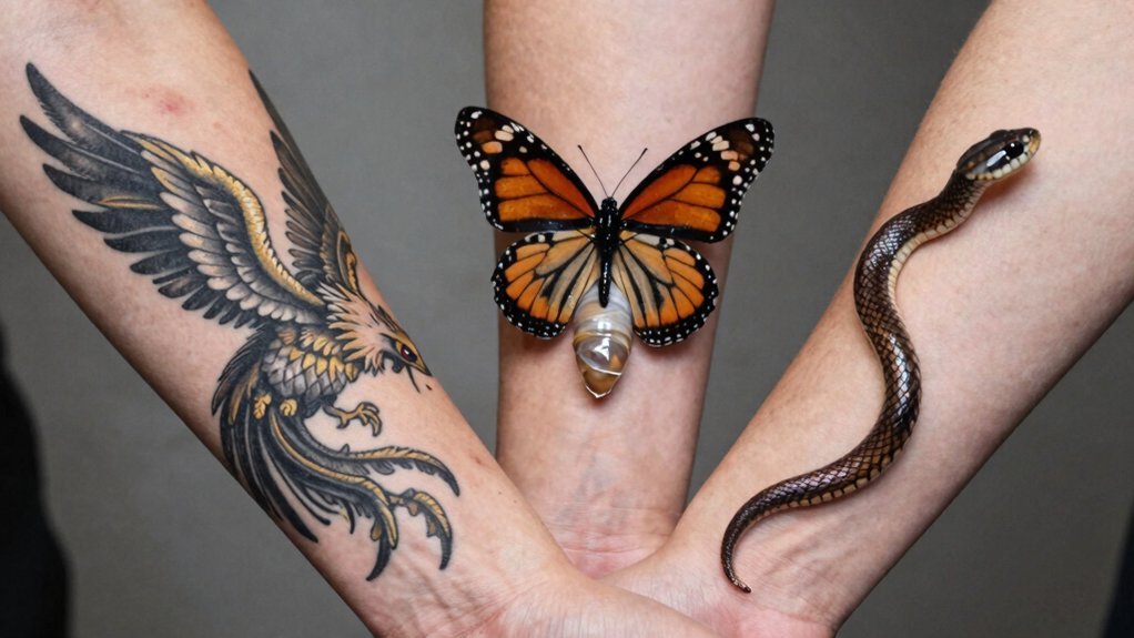 birds butterflies snakes transforming