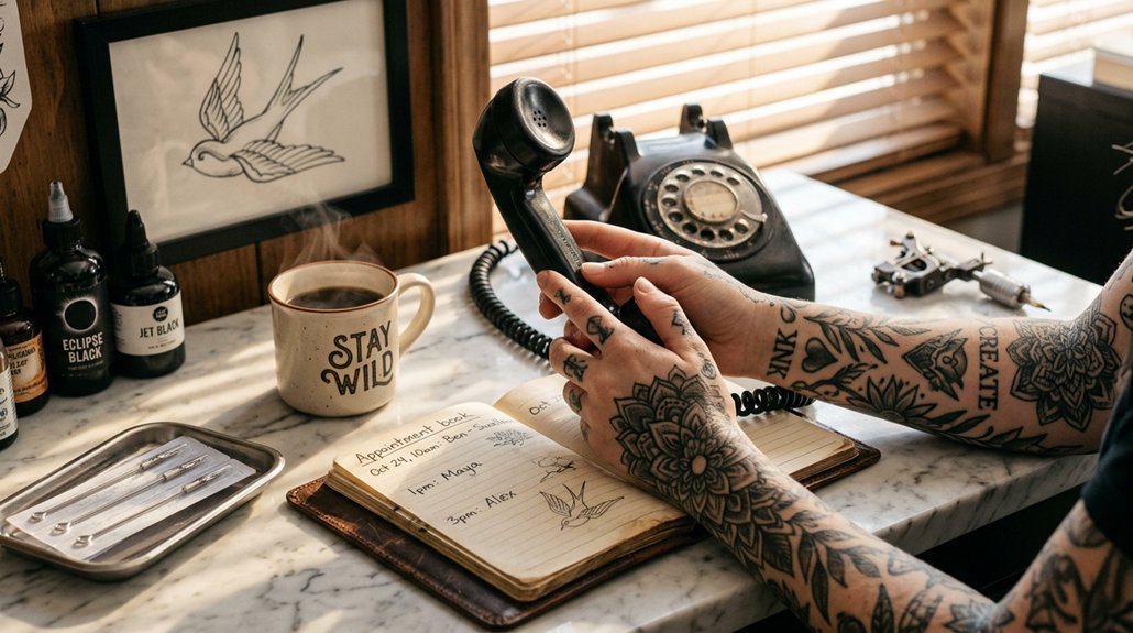 booking a tattoo appointment details