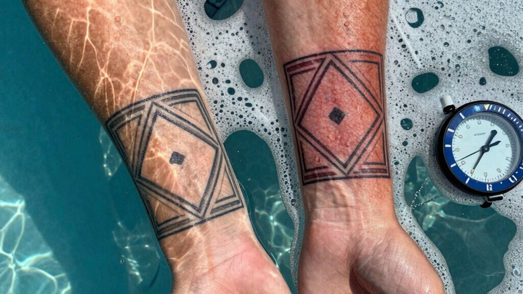 chlorine harms healing tattoo more