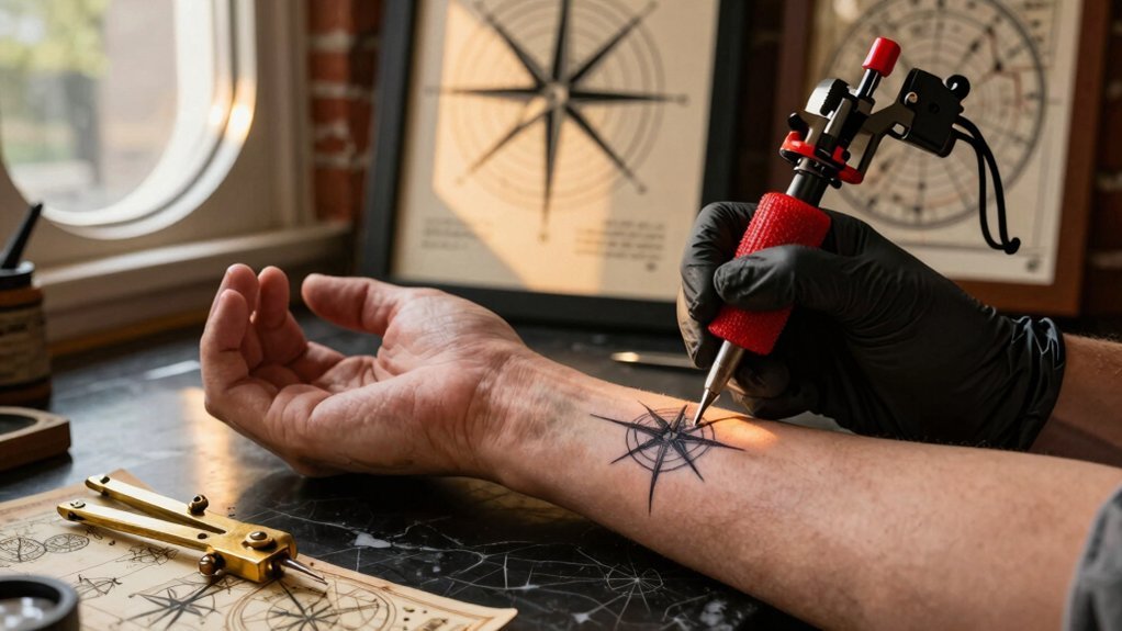 compass tattoo artistry precision depth longevity