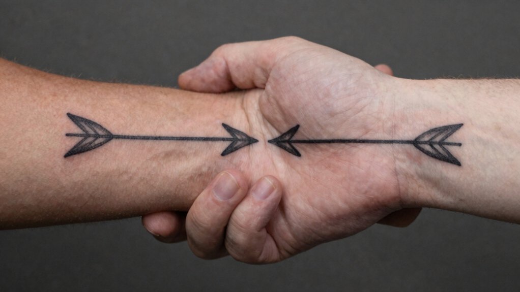 crossed arrows symbolize enduring friendship and alliance