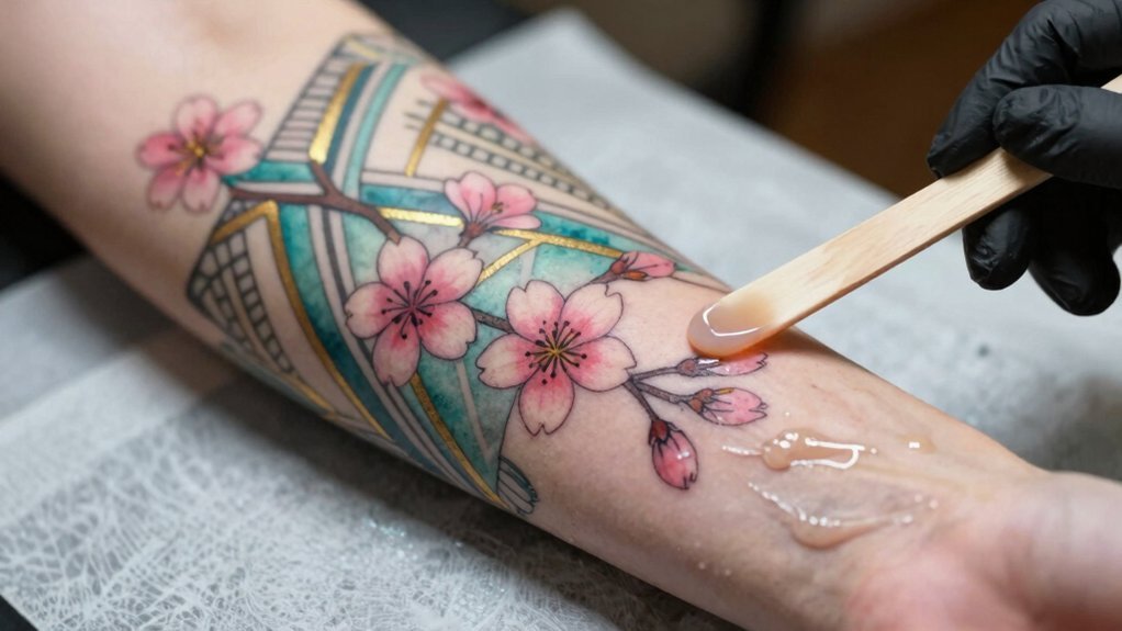 dense color fine line tattoo aftercare
