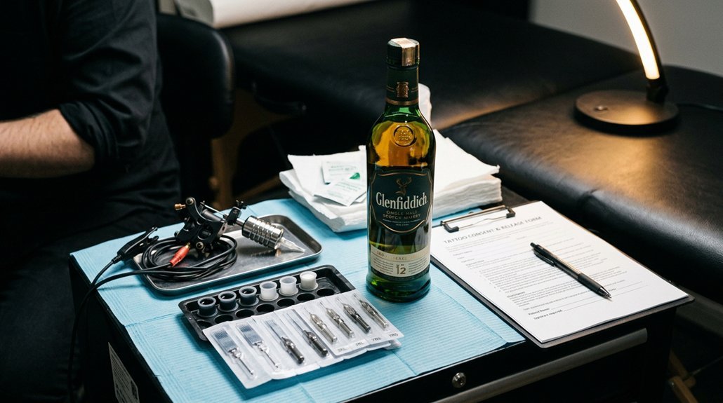 drinking alcohol before tattooing