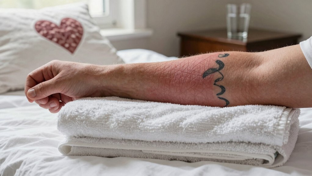 elevate tattoo above heart level