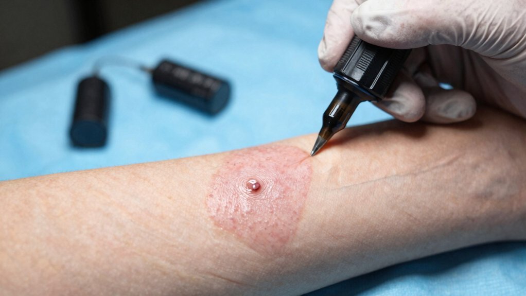 flat mature scars accept ink best