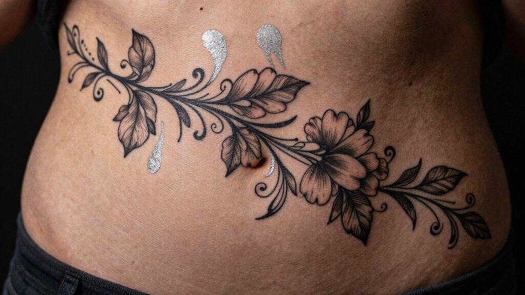 flowing patterns conceal stretch marks
