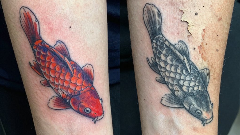 fresh tattoo drying damage retreat
