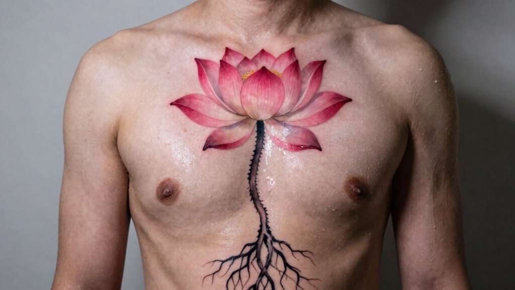 growing through mud to bloom