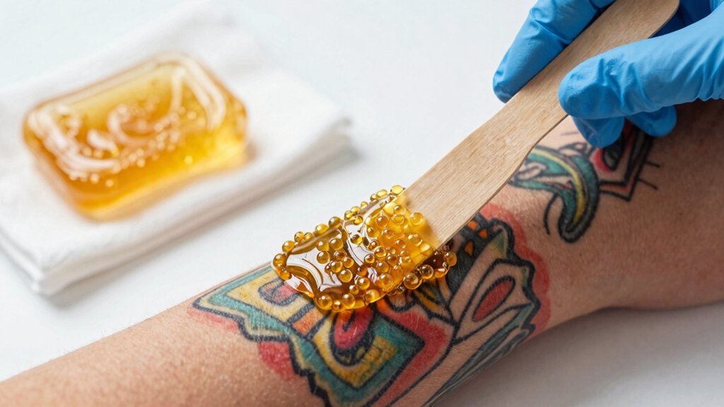 hard wax protects tattooed skin