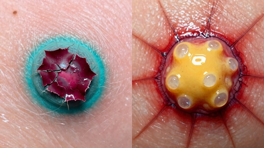 healthy scab healing vs infection signs