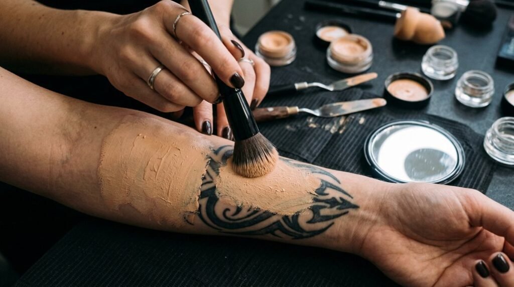 hide tattoo with makeup today