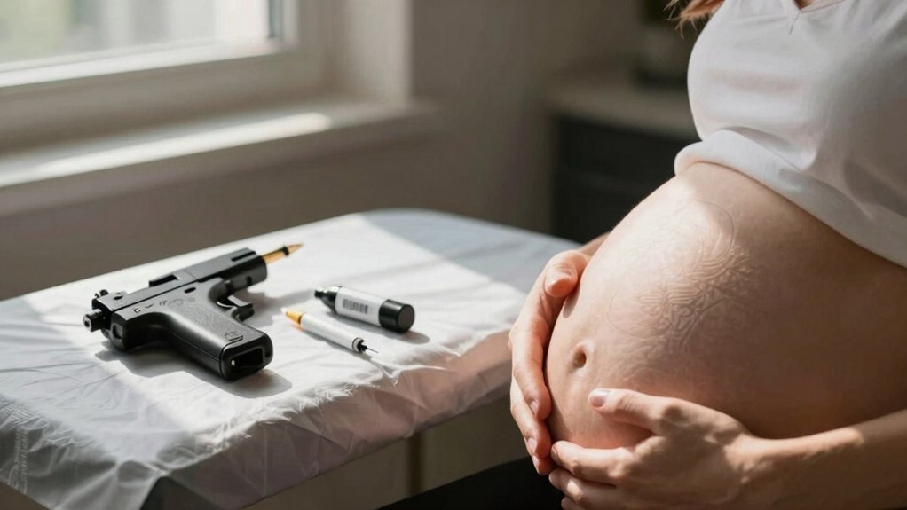 ink particles can reach baby via placenta