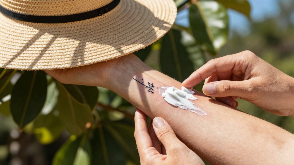 mineral sunscreen protects healing tattoos