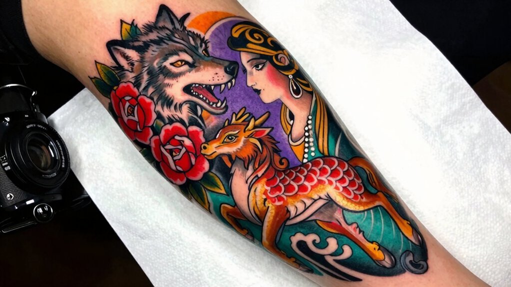 neo traditional imagery bold stylized