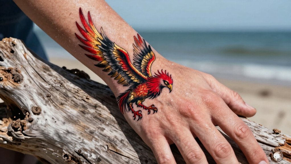 phoenix rises from ashes rebirth