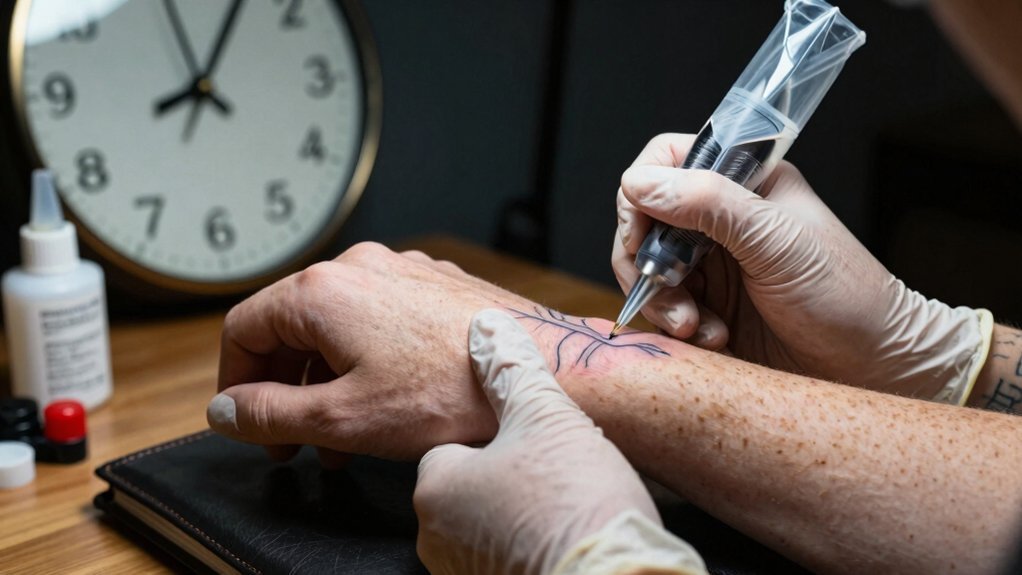 placement affects tattooing time markedly