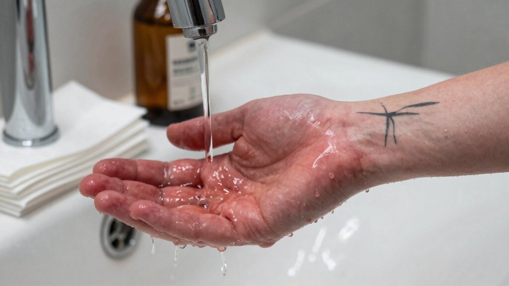 rinse pat dry reapply ointment