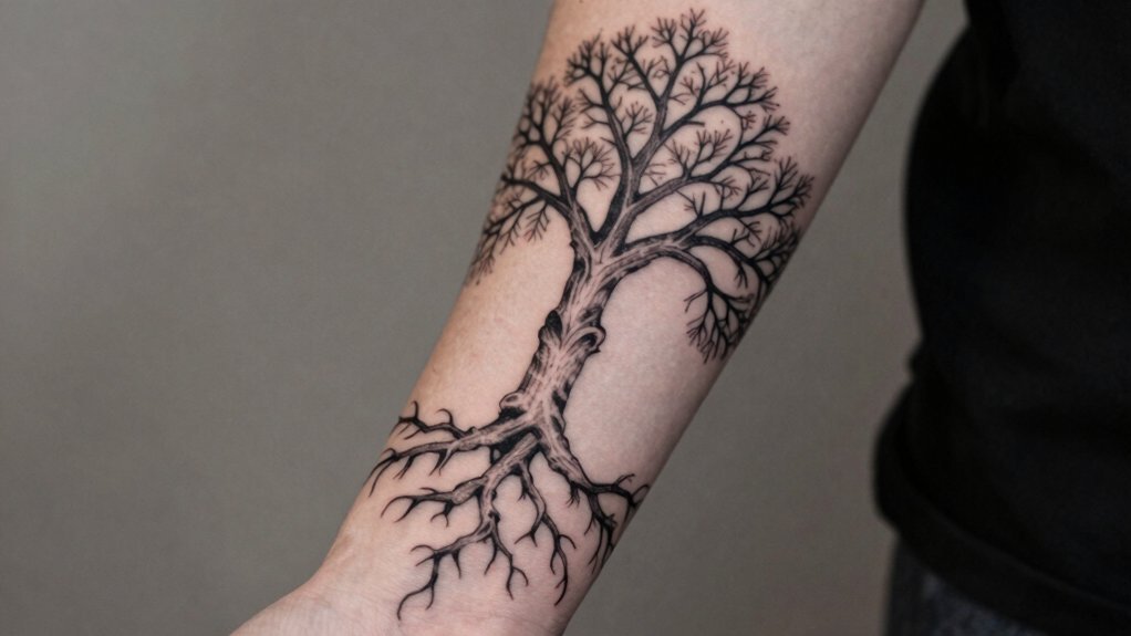 roots trunk branches symbolize growth and identity