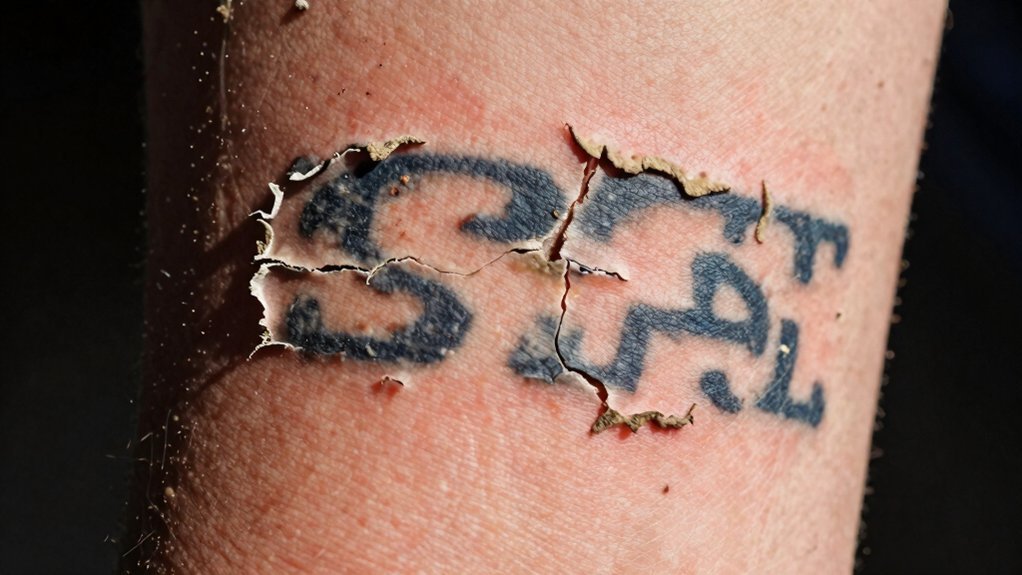 scabs ruin tattoo saturation over time