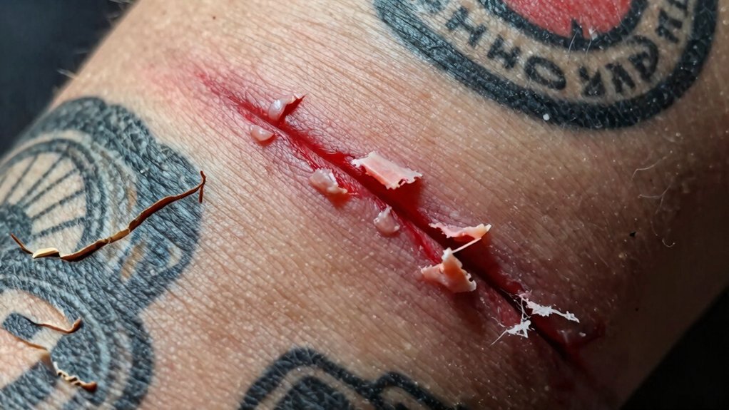 scratching wounds tattoo permanence scars