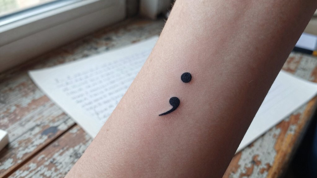 semicolon marks resilience and continuation
