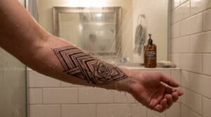 showering with a fresh tattoo