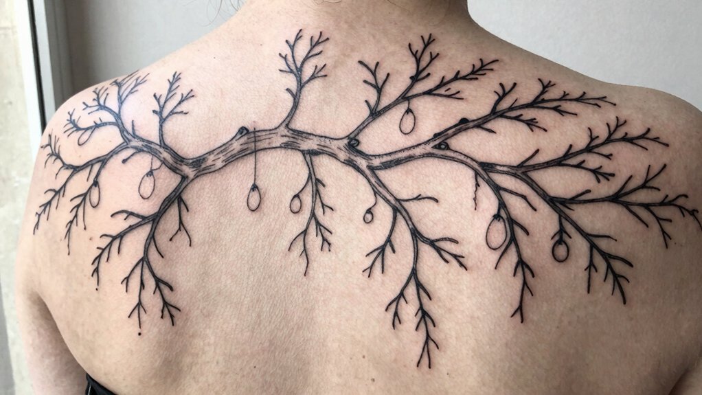 sprawling family tree ink