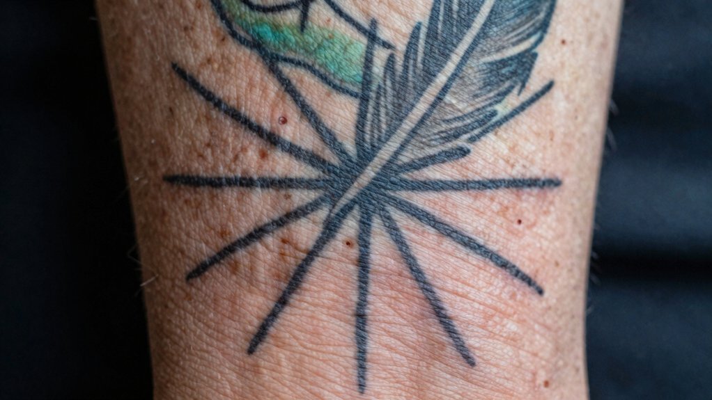 sun stretch damage fade tattoos