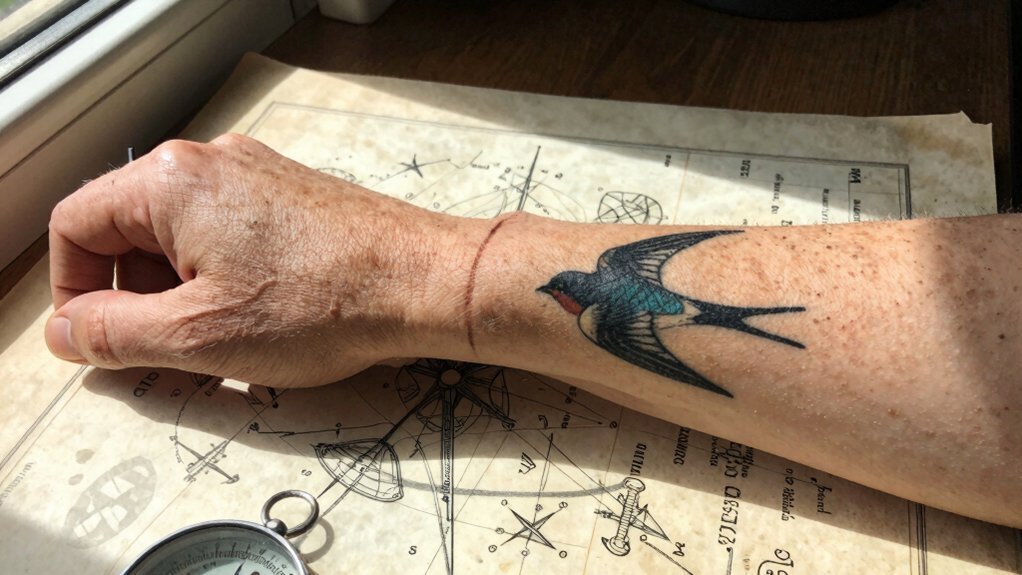 swallow tattoo with meaning placement