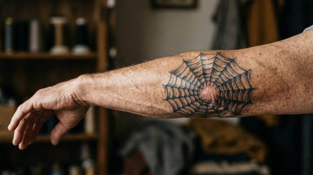 symbolism of spider web tattoo meanings