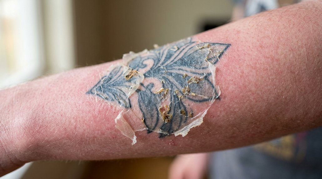 tattoo fades during healing process
